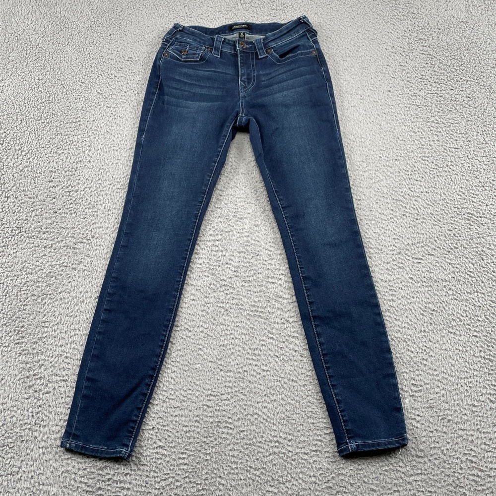 True Religion Jeans Womens 25 Blue Jennie Curvy Mid Rise Super Skinny Dark Wash
